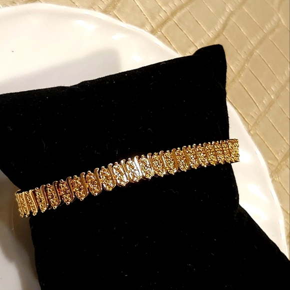 July Birthstone Tennis Bracelet for Women,18K Golden Plated Copper with Zirconia - Picture 4 of 11